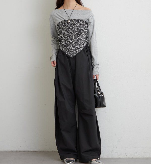  「モノクロフラワー スカーフ」|バンダナ・スカーフ|