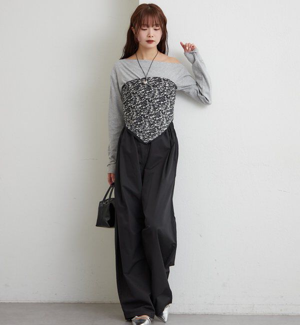  「モノクロフラワー スカーフ」|バンダナ・スカーフ|