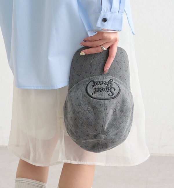  「フラワー刺繍キャップ」|ハット|