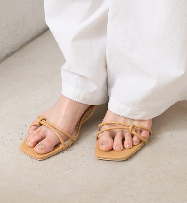  「クロスストラップヒールサンダル」|サンダル|