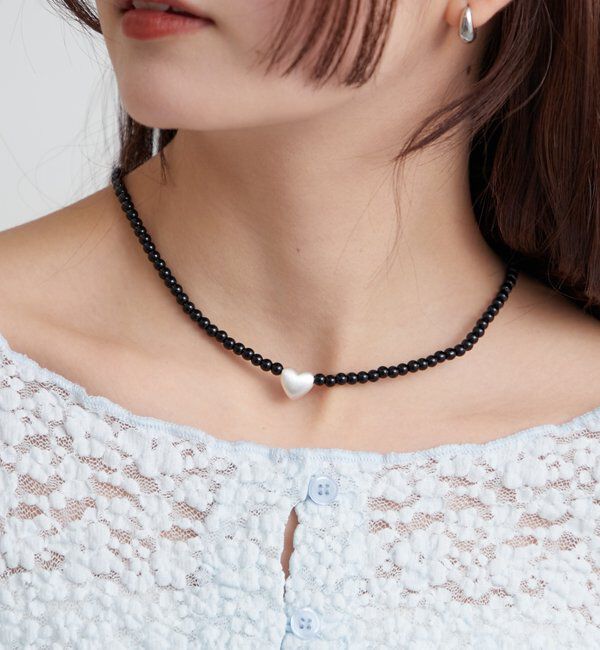  「ハートビーズネックレス」|リング|