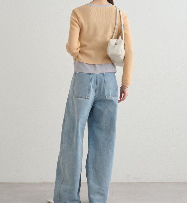  「ショルダースリットレイヤードニット」|ニット・セーター|