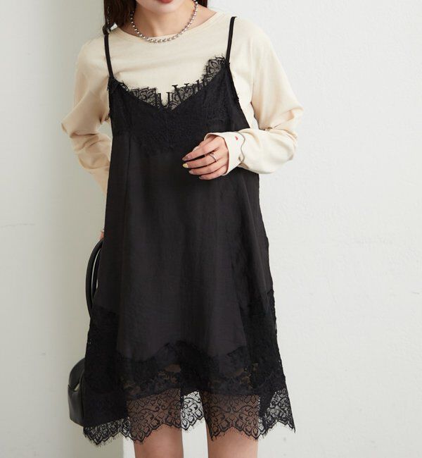  「レースパネルキャミチュニック」|シャツ・ブラウス|