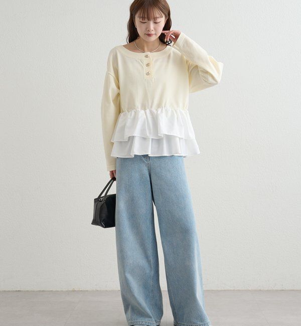  「ペプラムヘンリーニット」|ニット・セーター|