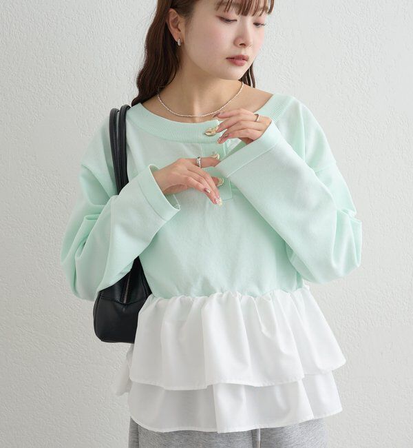  「ペプラムヘンリーニット」|ニット・セーター|