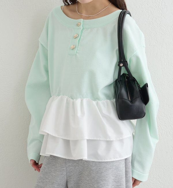  「ペプラムヘンリーニット」|ニット・セーター|