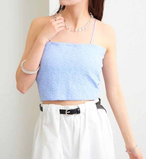  「パット付きレースキャミソール」|キャミソール|ブルー