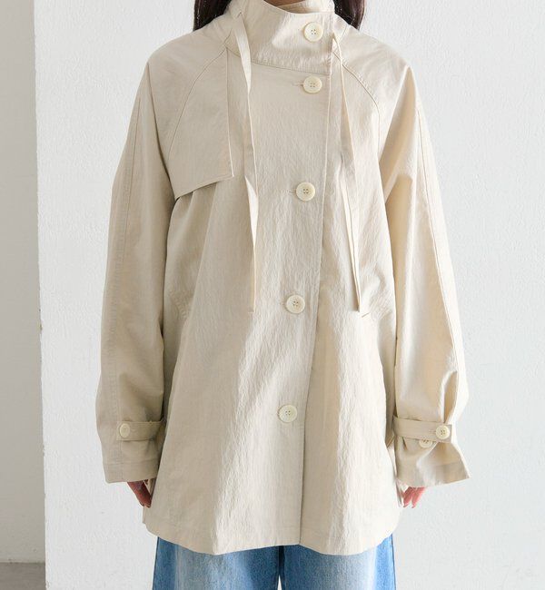  「スタンドカラーミドルトレンチ」|トレンチコート|