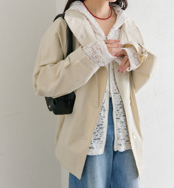  「スタンドカラーミドルトレンチ」|トレンチコート|