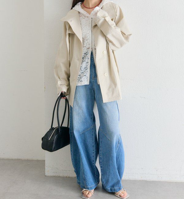  「スタンドカラーミドルトレンチ」|トレンチコート|