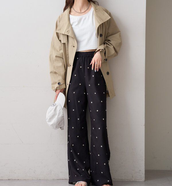  「スタンドカラーミドルトレンチ」|トレンチコート|