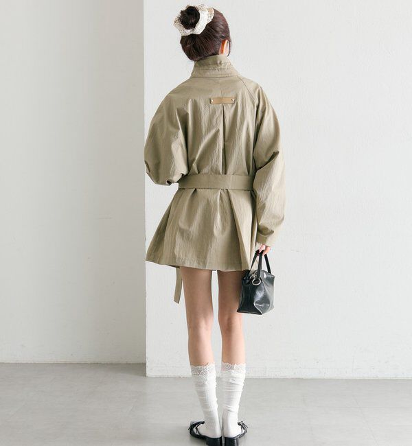  「スタンドカラーミドルトレンチ」|トレンチコート|