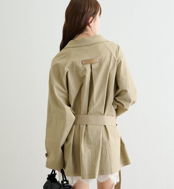  「スタンドカラーミドルトレンチ」|トレンチコート|