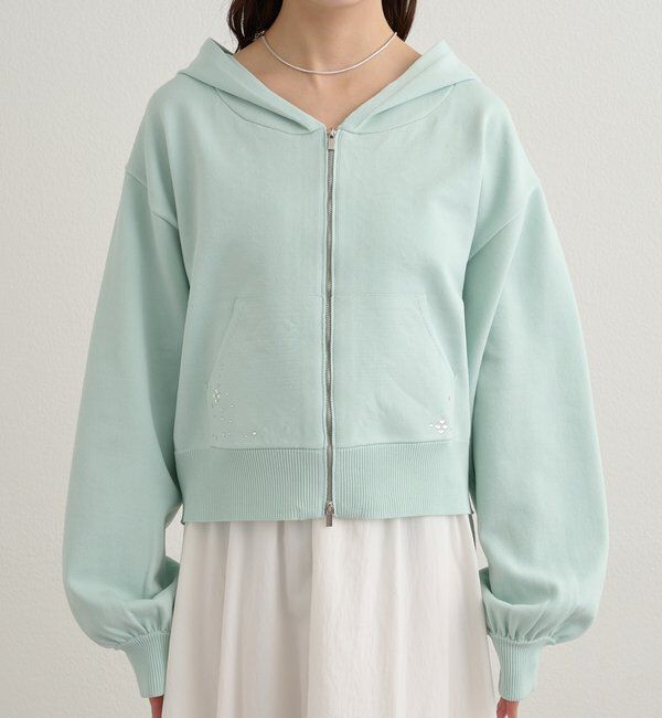  「ラインストーンフーディーニット」|パーカー|