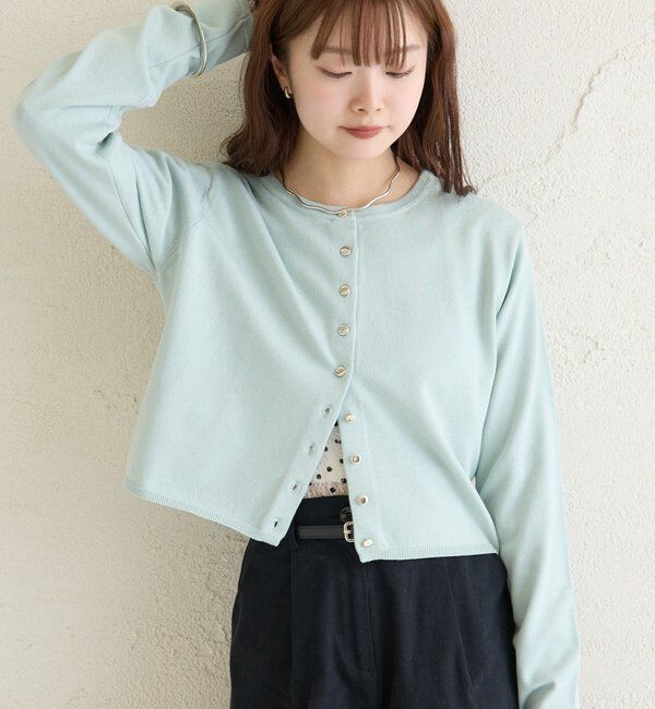  「デイリーショートカーディガン」|カーディガン|グリーン