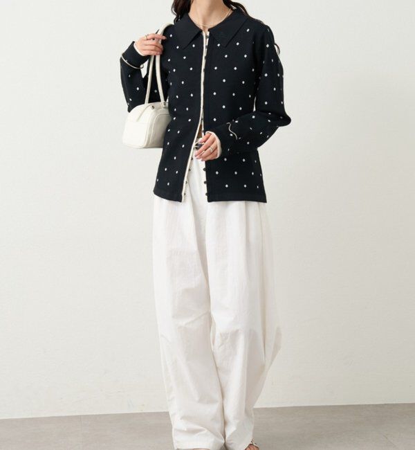  「長袖ポロニット」|カーディガン|