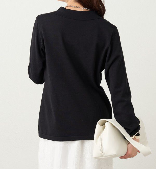  「長袖ポロニット」|カーディガン|