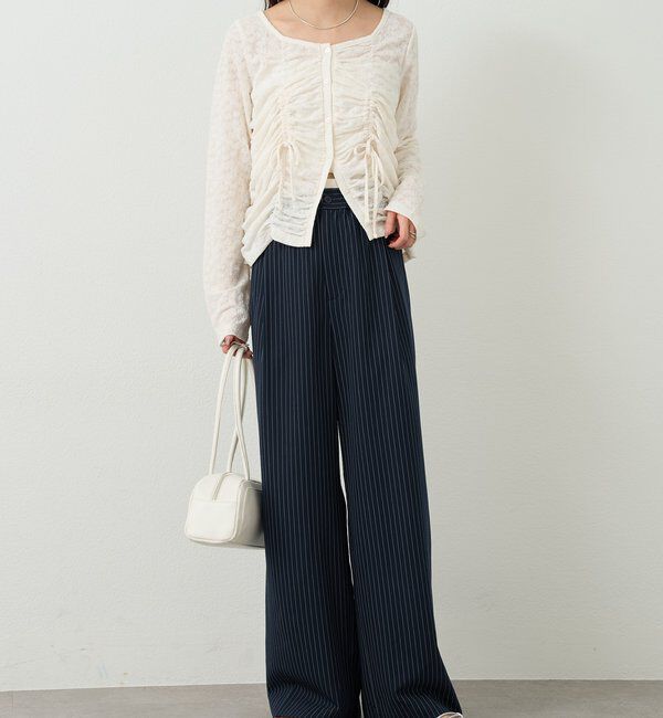  「シャーリングレースカーディガン」|Tシャツ・カットソー|