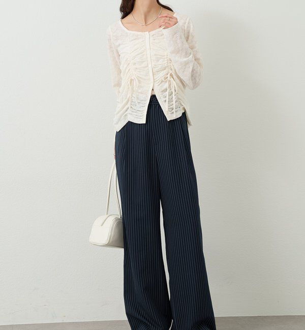  「シャーリングレースカーディガン」|Tシャツ・カットソー|