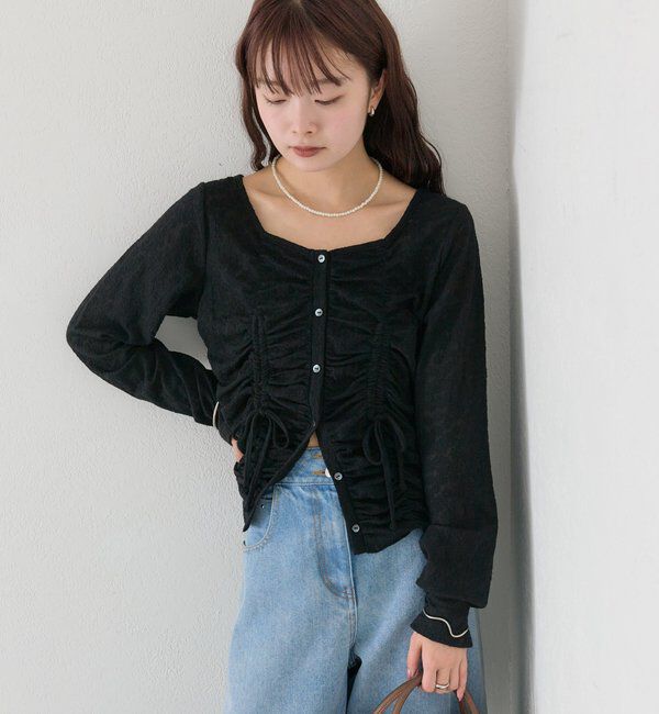  「シャーリングレースカーディガン」|Tシャツ・カットソー|