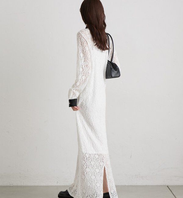  「襟付きレースワンピース」|ワンピース|