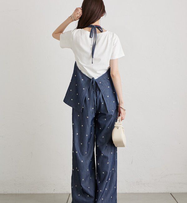  「ビジューフラワーホルタービスチェ」|シャツ・ブラウス|