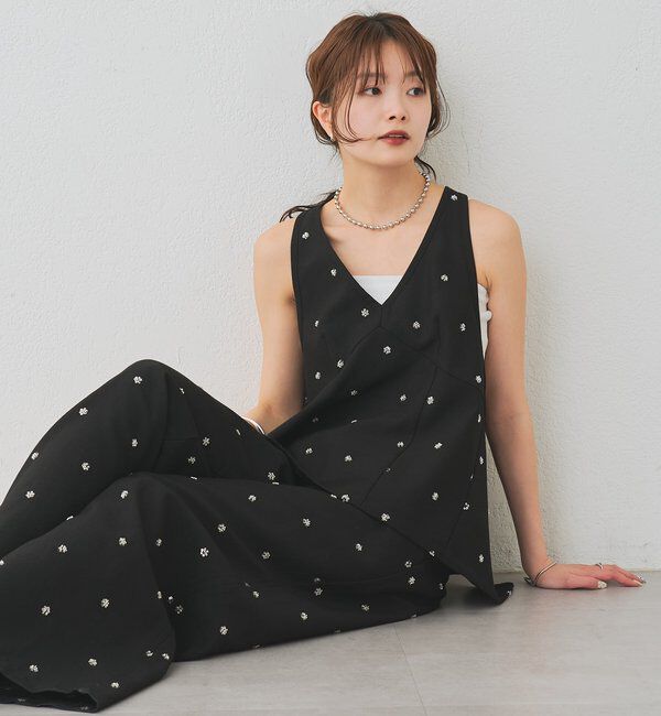  「ビジューフラワーホルタービスチェ」|シャツ・ブラウス|