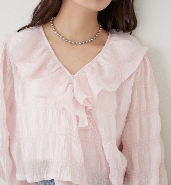  「フリルカシュクールブラウス」|シャツ・ブラウス|