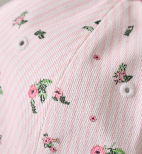  「フラワーストライプキャップ」|ハット|