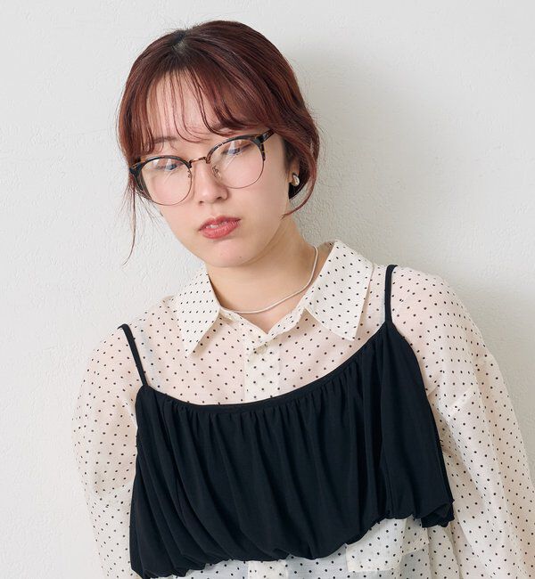  「マーブルハーフリムメガネ」|サングラス|