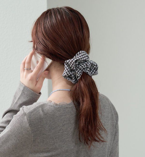  「チャーム付きギンガムシュシュ」|その他|