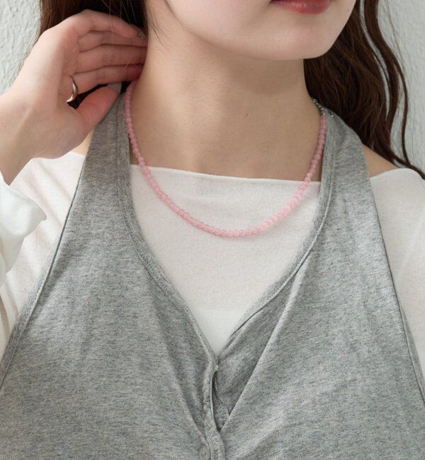  「クリアカラービーズネックレス」|リング|