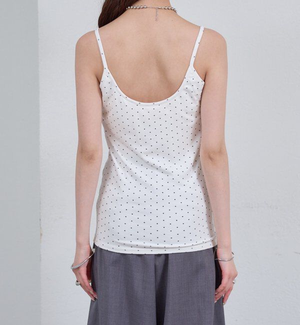  「パット付きドットキャミソール」|キャミソール|