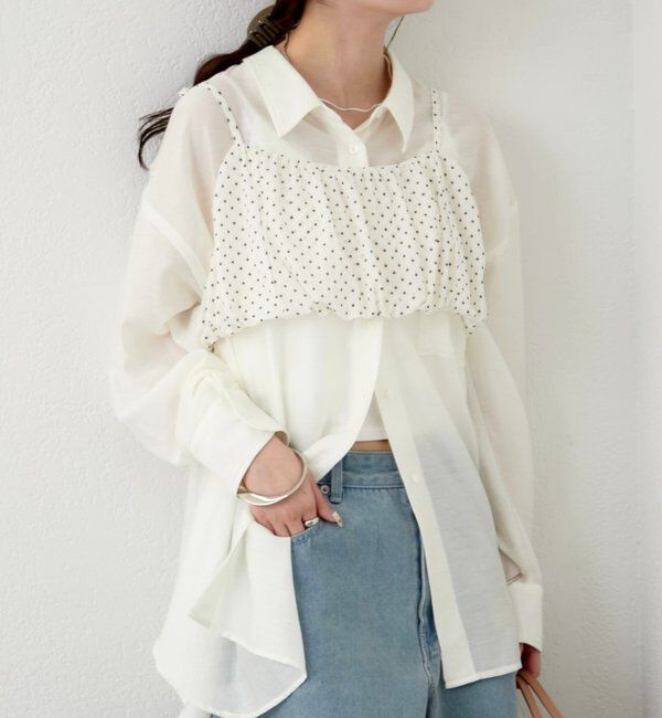  「シアーシャツビスチェSET」|シャツ・ブラウス|