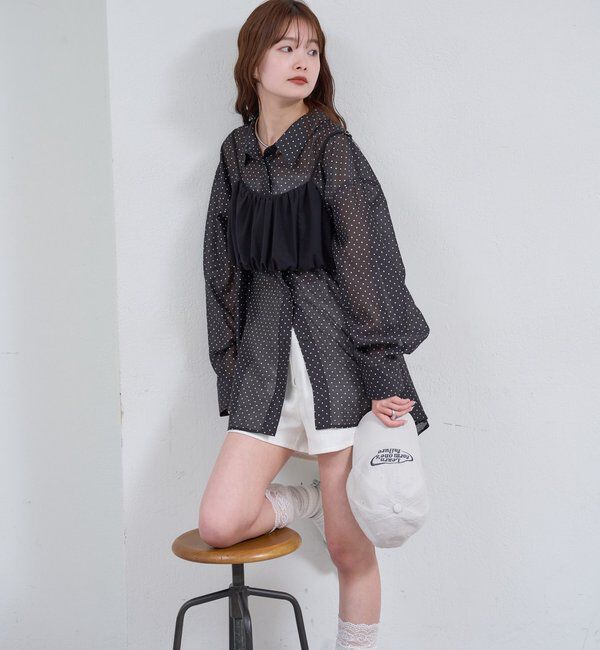  「シアーシャツビスチェSET」|シャツ・ブラウス|