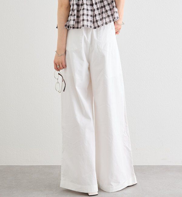  「ワイドベルトタックパンツ」|チノ|