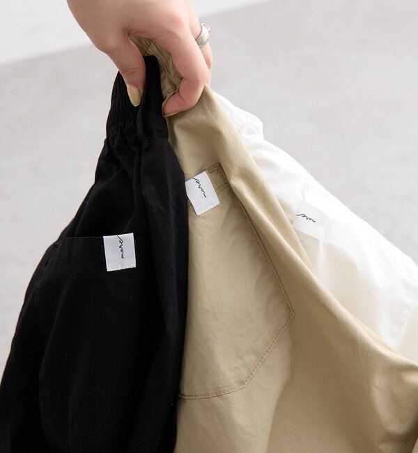  「ワイドベルトタックパンツ」|チノ|