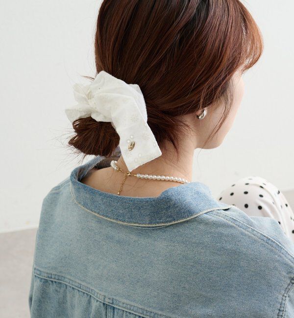  「チャーム付きフラワーシュシュ」|その他|