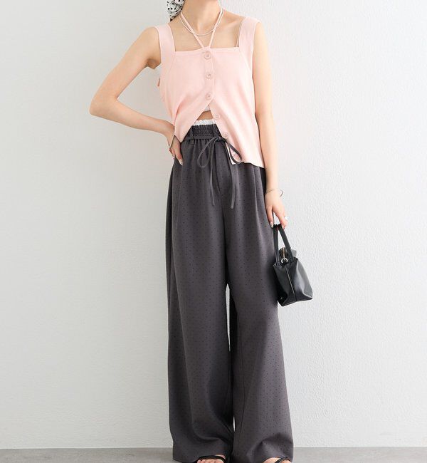  「ラインストーンWベルトパンツ」|チノ|