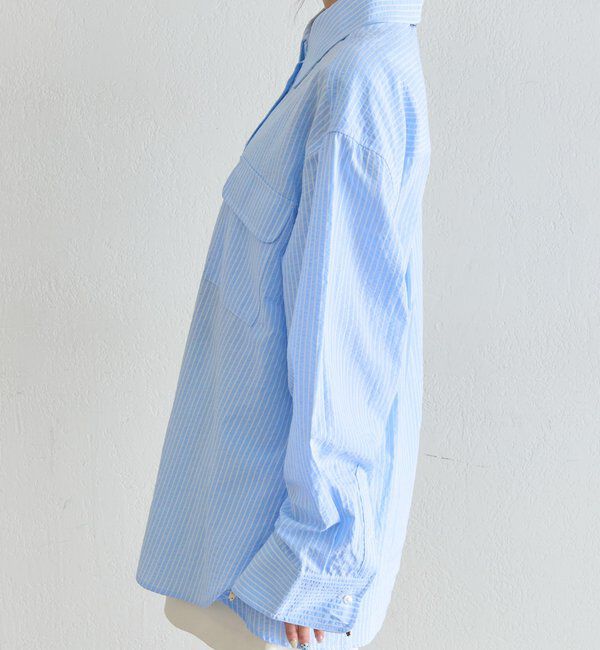  「ストライプBIGシャツ」|シャツ・ブラウス|