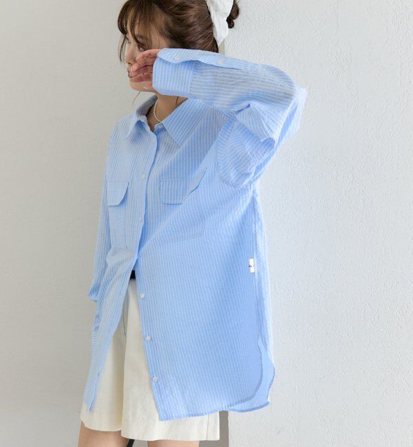  「ストライプBIGシャツ」|シャツ・ブラウス|