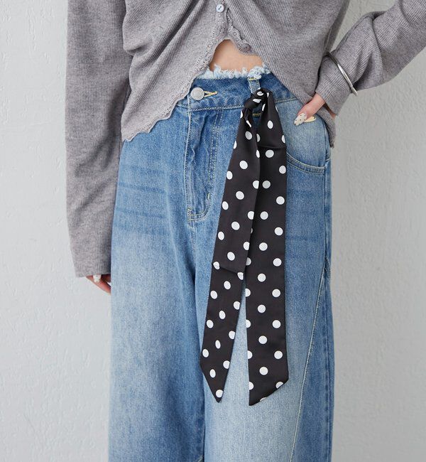  「Lara ドットスカーフ」|バンダナ・スカーフ|
