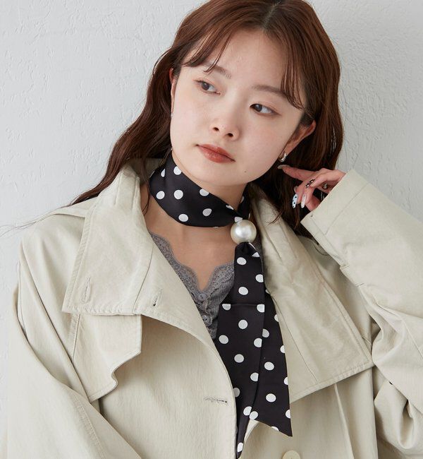  「Lara ドットスカーフ」|バンダナ・スカーフ|