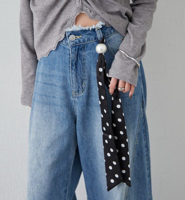  「Lara ドットスカーフ」|バンダナ・スカーフ|