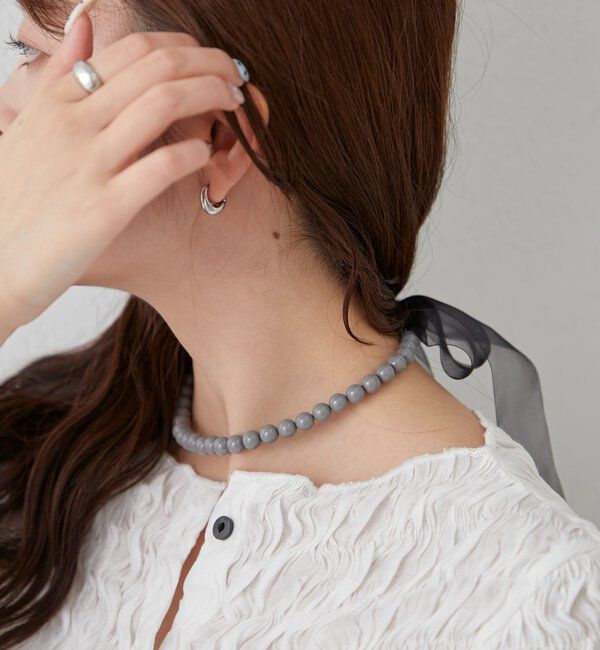  「Lara オーガンジーリボンネックレス」|リング|