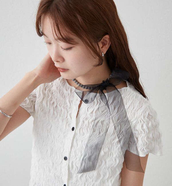  「Lara オーガンジーリボンネックレス」|リング|