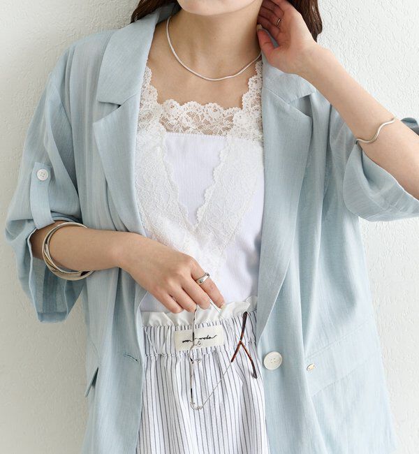  「シアー半袖ジャケット」|その他|