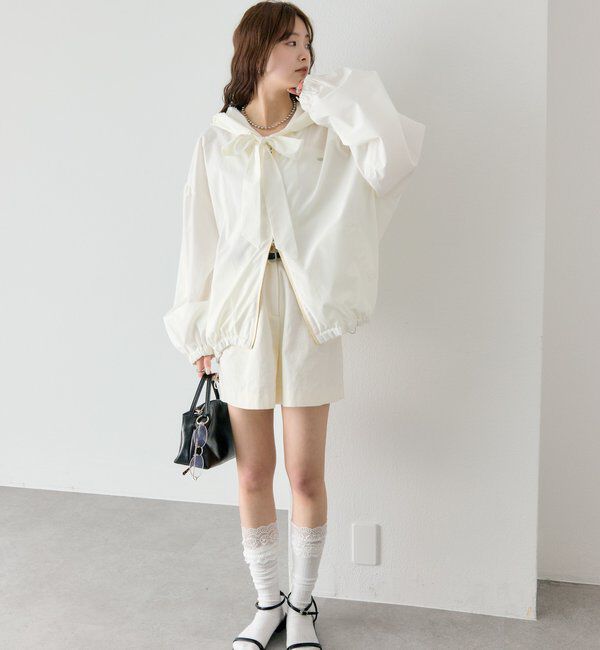  「ボウタイフーディブルゾン」|ブルゾン・スタジャン|