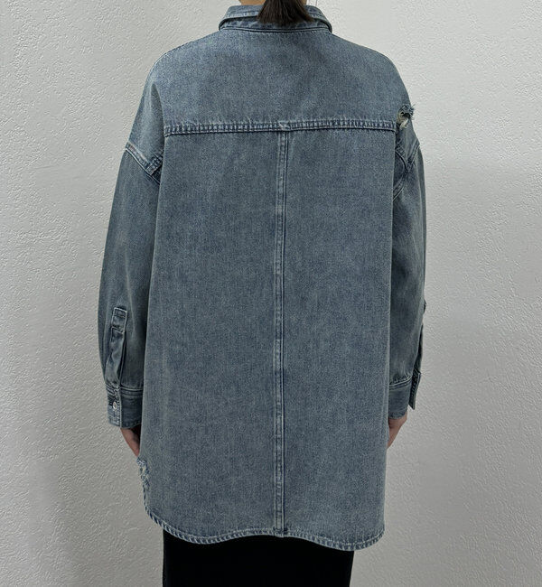  「ダメージデニムシャツ」|シャツ・ブラウス|
