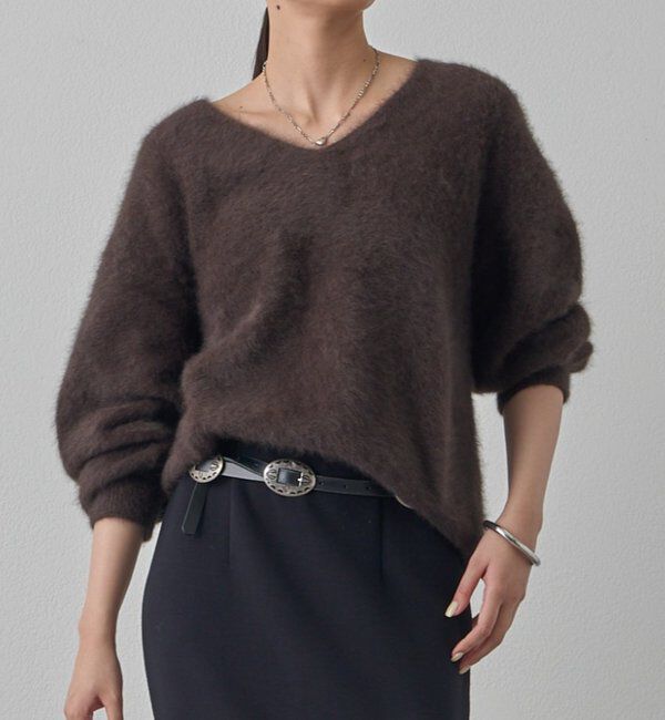  「FURカシミヤVニット」|ニット・セーター|